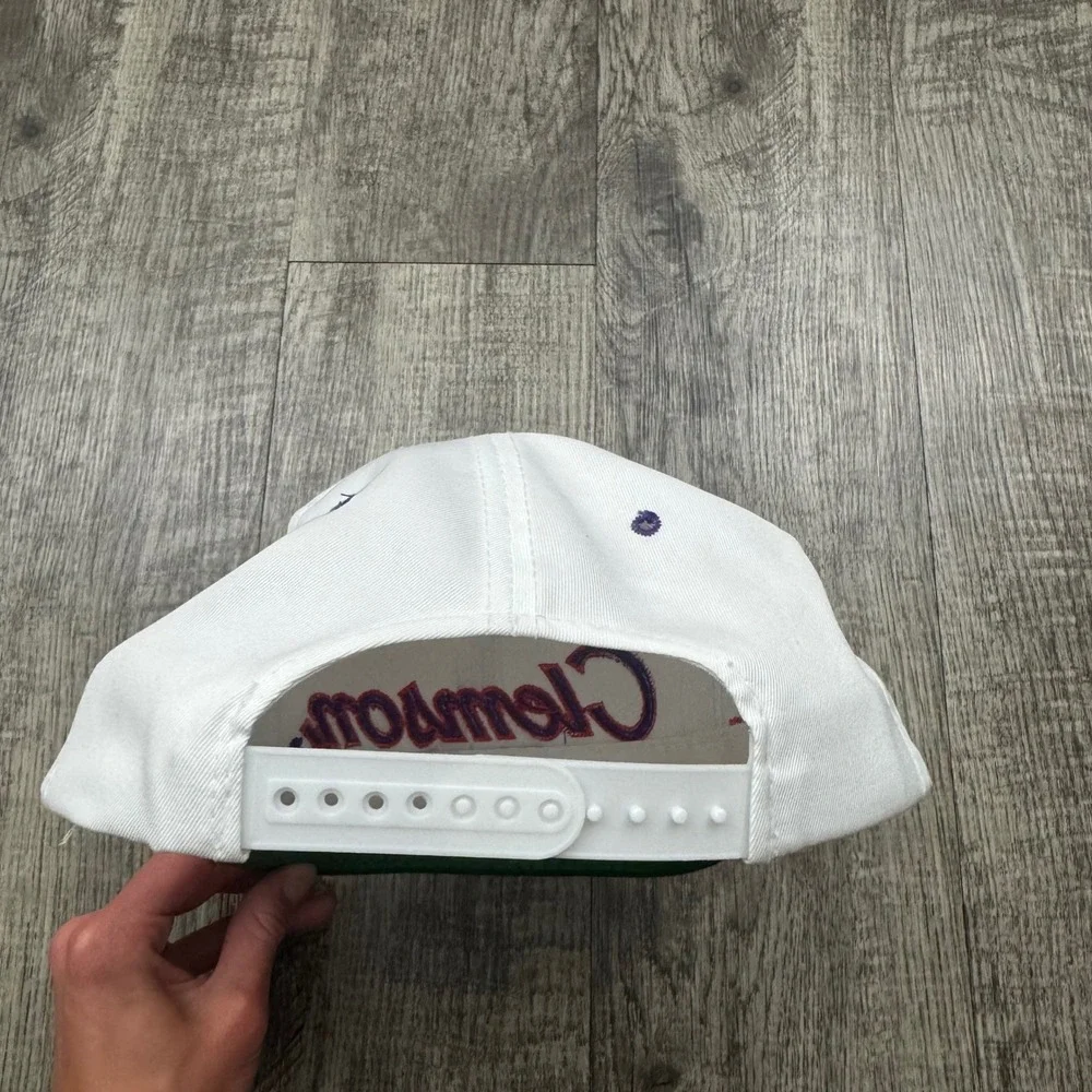 Vintage Sports Specialties Clemson Tigers Script Logo Twill Snapback Hat